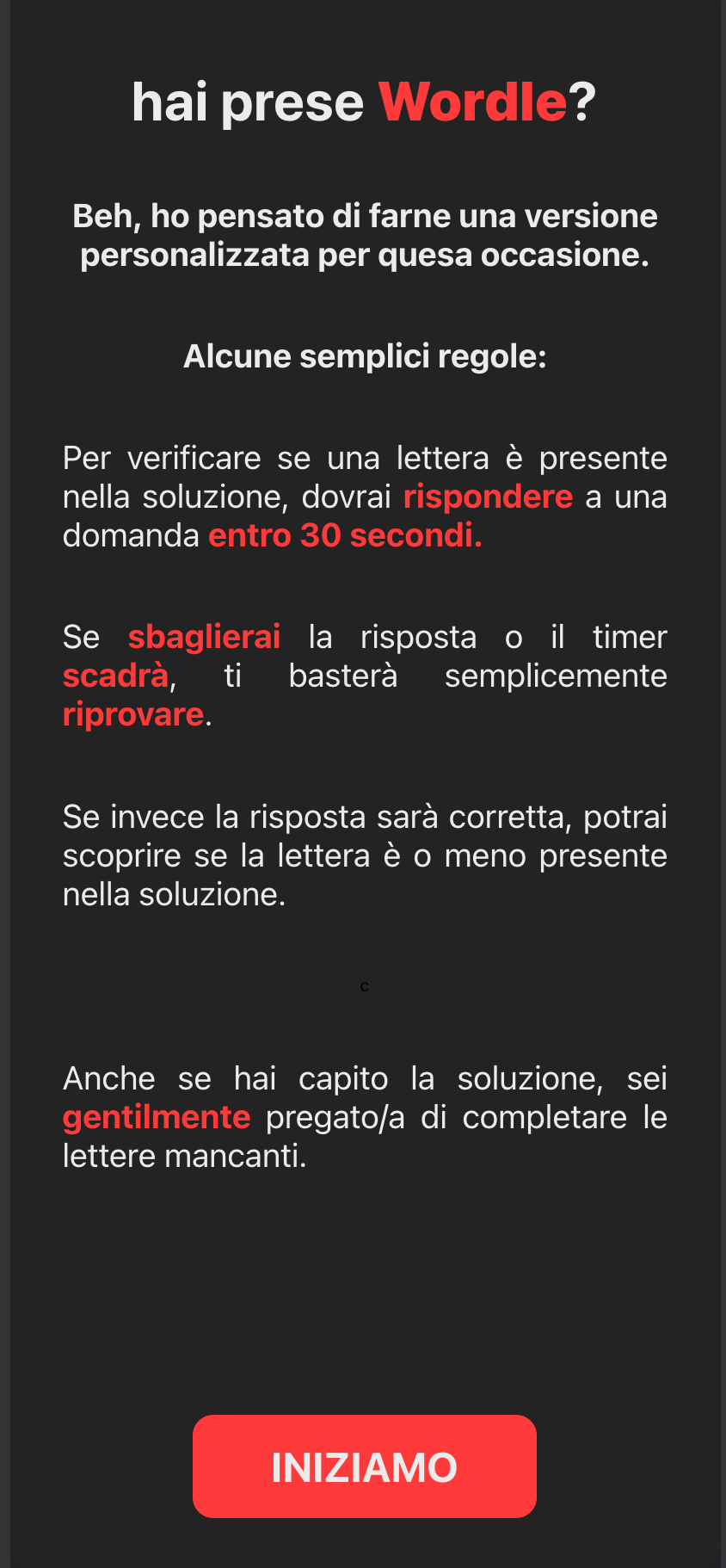 Screenshot del gioco — schermata 1